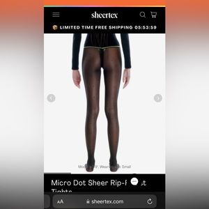 Sheertex microdot sheer rip resistant tights